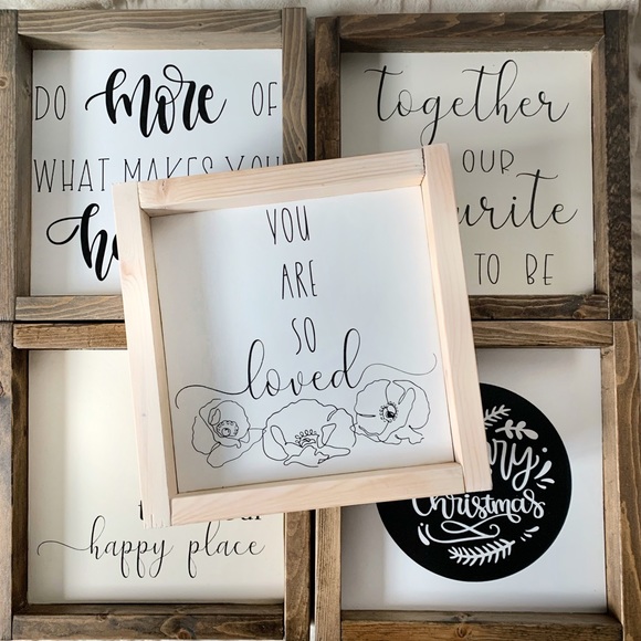 You Are So Loved 9.5” square wood sign, handmade new - Picture 5 of 5